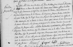 Acte de naissance de Jacques Louis HULIN le 18/10/1818 à Quinçay (86)