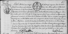Acte de naissance de Marie Madeleine PAIRAULT le 25/04/1826 à Vivonne (86)