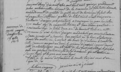 Acte de naissance de Néré Jacques DAIGNE le 19/10/1815 à Fontaine-le-Comte (86)