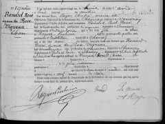 Acte de décès de René RENARD le 08/08/1881 à Chançay (37)
